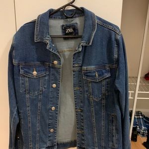 Zara Dark denim jacket men Size M
